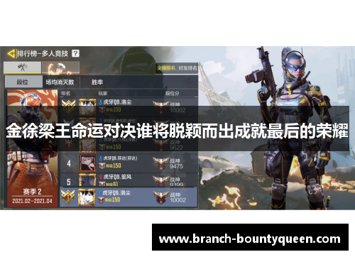 金徐梁王命运对决谁将脱颖而出成就最后的荣耀