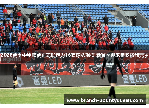 2026赛季中甲联赛正式确定为16支球队规模 新赛季迎来更多激烈竞争